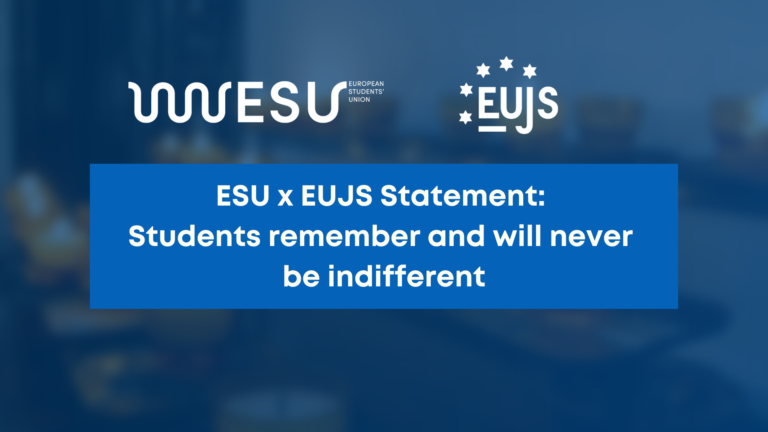 ESU x EUJS Statement: Students remember and will never be indifferent