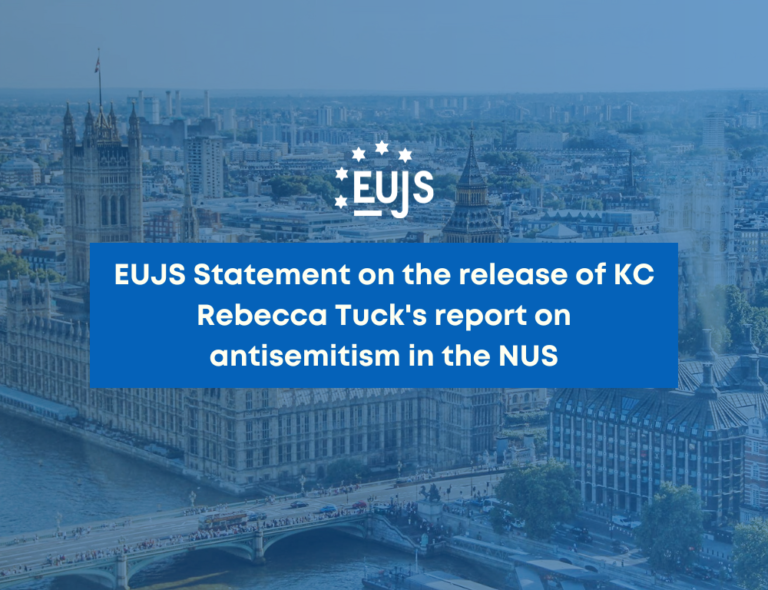 EUJS Statement on the release of KC Rebecca Tuck’s report on antisemitism in the NUS